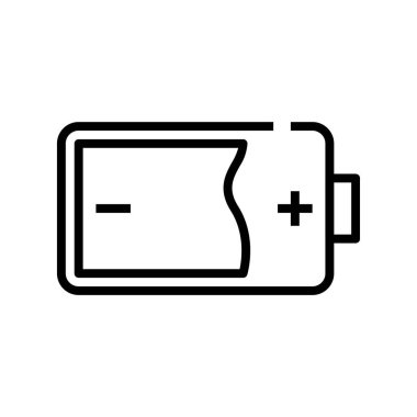 pil simgesi. Tasarım biçimi beyaz arkaplanda izole edildi