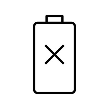 pil simgesi. Tasarım biçimi beyaz arkaplanda izole edildi