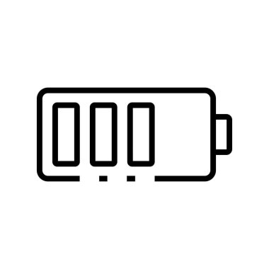 pil simgesi. Tasarım biçimi beyaz arkaplanda izole edildi