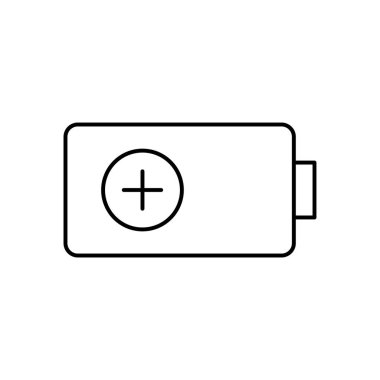 pil simgesi. Tasarım biçimi beyaz arkaplanda izole edildi