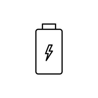 pil durumu ikonu. Tasarım biçimi beyaz arkaplanda izole edildi