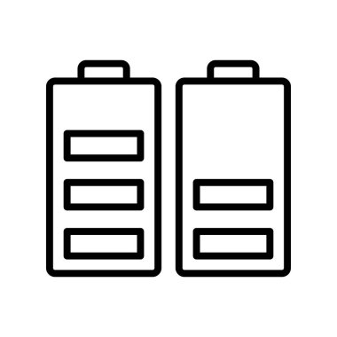 pil simgesi. Tasarım biçimi beyaz arkaplanda izole edildi