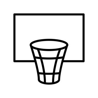 Basketbol ikonu. Tasarım biçimi beyaz arkaplanda izole edildi