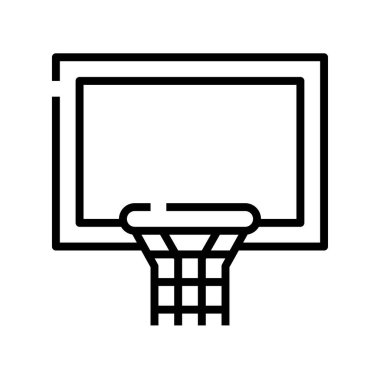 Basketbol potası ikonu. Tasarım biçimi beyaz arkaplanda izole edildi