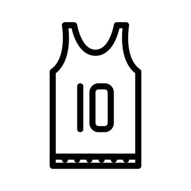 Basketbol forması ikonu. Tasarım biçimi beyaz arkaplanda izole edildi