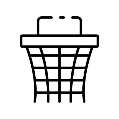 Basketbol sahası ikonu. Tasarım biçimi beyaz arkaplanda izole edildi