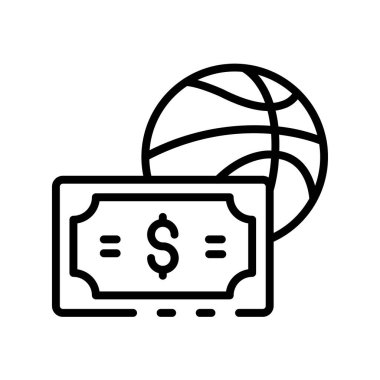 Basketbol topu ikonu. Tasarım biçimi beyaz arkaplanda izole edildi