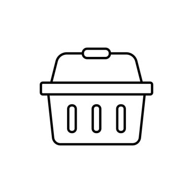 Sepet ikonu. Tasarım biçimi beyaz arkaplanda izole edildi