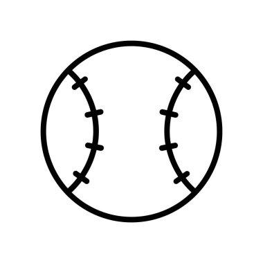 Beyzbol ikonu. Tasarım biçimi beyaz arkaplanda izole edildi