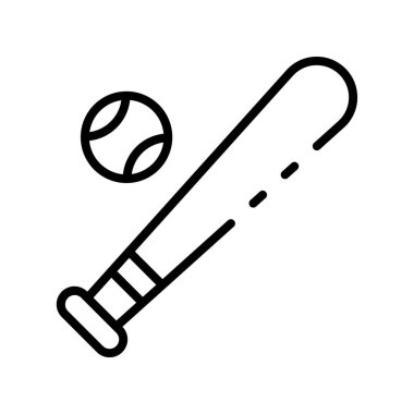 Beyzbol ikonu. Tasarım biçimi beyaz arkaplanda izole edildi