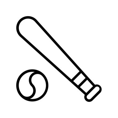 Beyzbol ikonu. Tasarım biçimi beyaz arkaplanda izole edildi