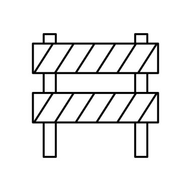 bariyer simgesi. Tasarım biçimi beyaz arkaplanda izole edildi