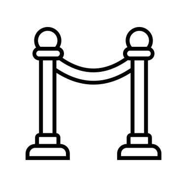 bariyer simgesi. Tasarım biçimi beyaz arkaplanda izole edildi