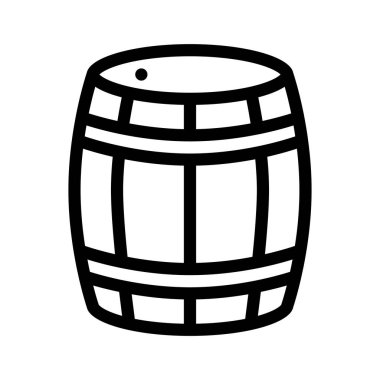 Fıçı ikonu. Tasarım biçimi beyaz arkaplanda izole edildi