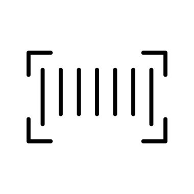 barkod simgesi. Tasarım biçimi beyaz arkaplanda izole edildi