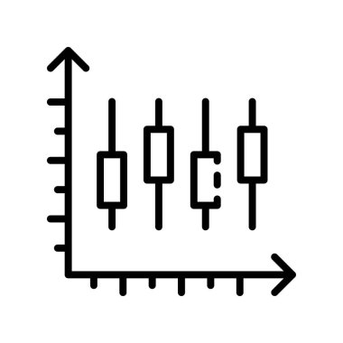 Bar çizelgesi simgesi. Tasarım biçimi beyaz arkaplanda izole edildi
