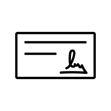 Banka kontrol simgesi. Tasarım biçimi beyaz arkaplanda izole edildi