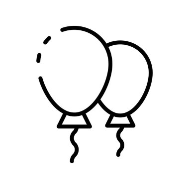 balon ikonu. Tasarım biçimi beyaz arkaplanda izole edildi