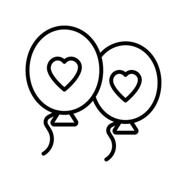 balon ikonu. Tasarım biçimi beyaz arkaplanda izole edildi