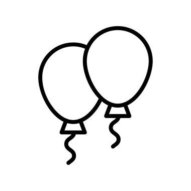 balon ikonu. Tasarım biçimi beyaz arkaplanda izole edildi