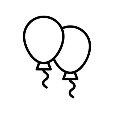 Balon ikonu. Tasarım biçimi beyaz arkaplanda izole edildi