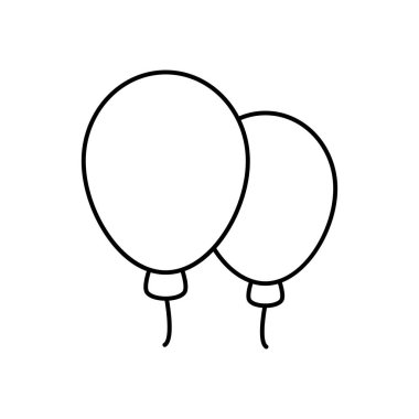 Balon ikonu. Tasarım biçimi beyaz arkaplanda izole edildi