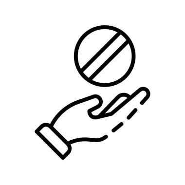 Top ikonu. Tasarım biçimi beyaz arkaplanda izole edildi