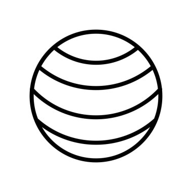 Top ikonu. Tasarım biçimi beyaz arkaplanda izole edildi