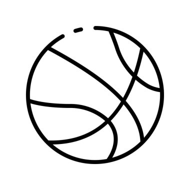 Top ikonu. Tasarım biçimi beyaz arkaplanda izole edildi