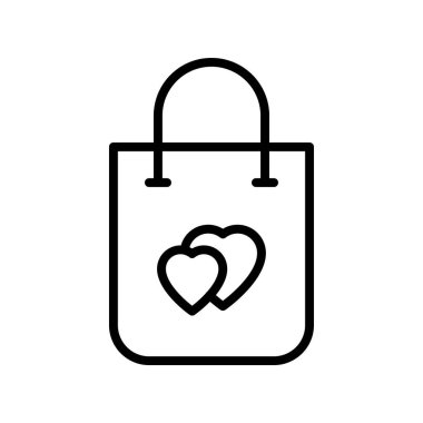 torba simgesi. Tasarım biçimi beyaz arkaplanda izole edildi