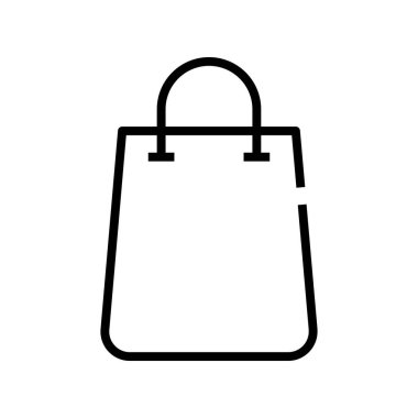 torba simgesi. Tasarım biçimi beyaz arkaplanda izole edildi