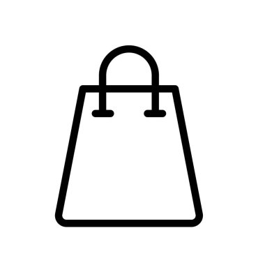 torba simgesi. Tasarım biçimi beyaz arkaplanda izole edildi