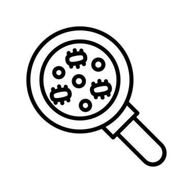 Bakteri simgesi. Tasarım biçimi beyaz arkaplanda izole edildi