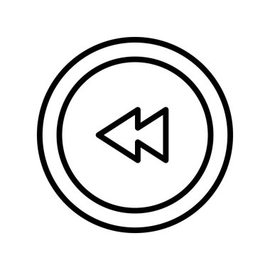 geri simge. Tasarım biçimi beyaz arkaplanda izole edildi