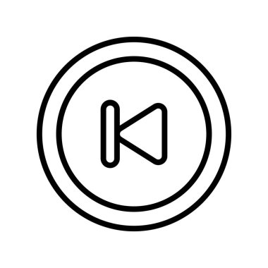 geri simge. Tasarım biçimi beyaz arkaplanda izole edildi