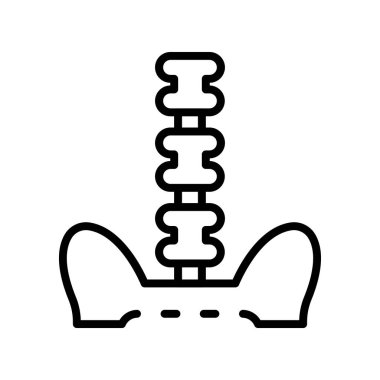 Omurga simgesi. Tasarım biçimi beyaz arkaplanda izole edildi