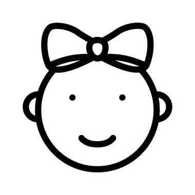 bebek ikonu. Tasarım biçimi beyaz arkaplanda izole edildi