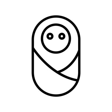 bebek ikonu. Tasarım biçimi beyaz arkaplanda izole edildi