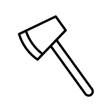 Balta simgesi. Tasarım biçimi beyaz arkaplanda izole edildi