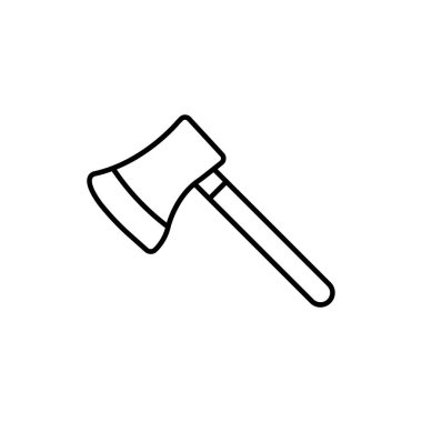 Balta simgesi. Tasarım biçimi beyaz arkaplanda izole edildi