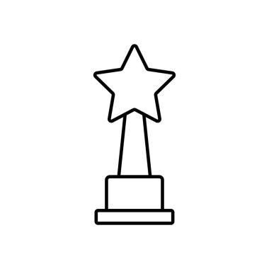 Ödül ikonu. Tasarım biçimi beyaz arkaplanda izole edildi