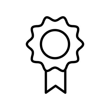 Ödül ikonu. Tasarım biçimi beyaz arkaplanda izole edildi