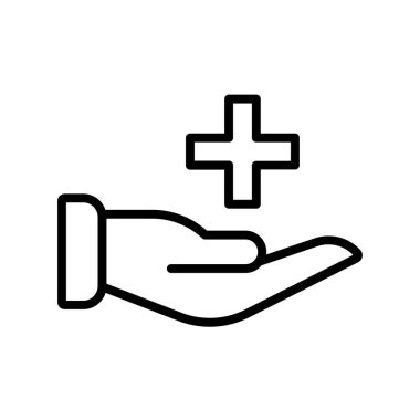 Hayır işi ikonu. Tasarım biçimi beyaz arkaplanda izole edildi