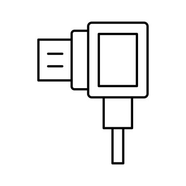 Şarj ikonu. Tasarım biçimi beyaz arkaplanda izole edildi