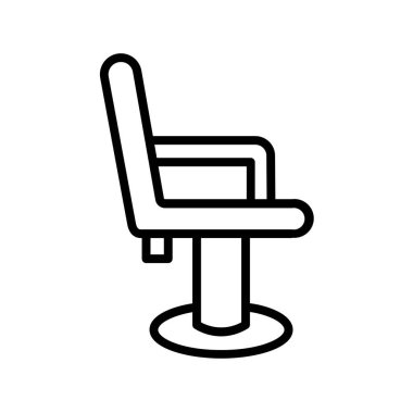 Sandalye ikonu. Tasarım biçimi beyaz arkaplanda izole edildi