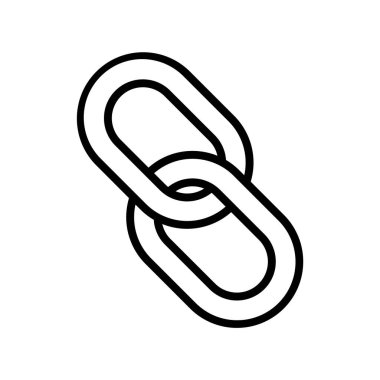 Zincir simgesi. Tasarım biçimi beyaz arkaplanda izole edildi