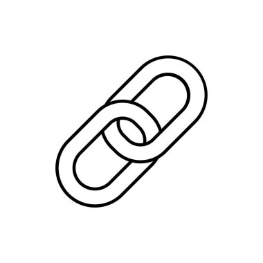 Zincir simgesi. Tasarım biçimi beyaz arkaplanda izole edildi