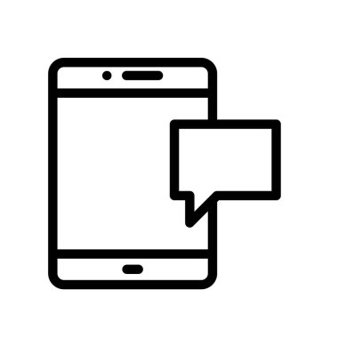 cep telefonu simgesi. Tasarım biçimi beyaz arkaplanda izole edildi