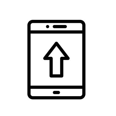 cep telefonu simgesi. Tasarım biçimi beyaz arkaplanda izole edildi