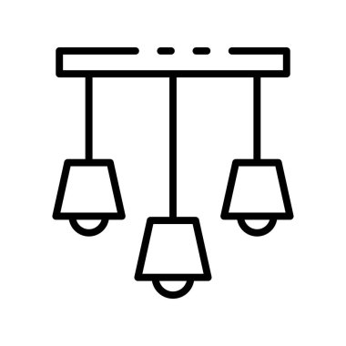 Tavan ışığı simgesi. Tasarım biçimi beyaz arkaplanda izole edildi